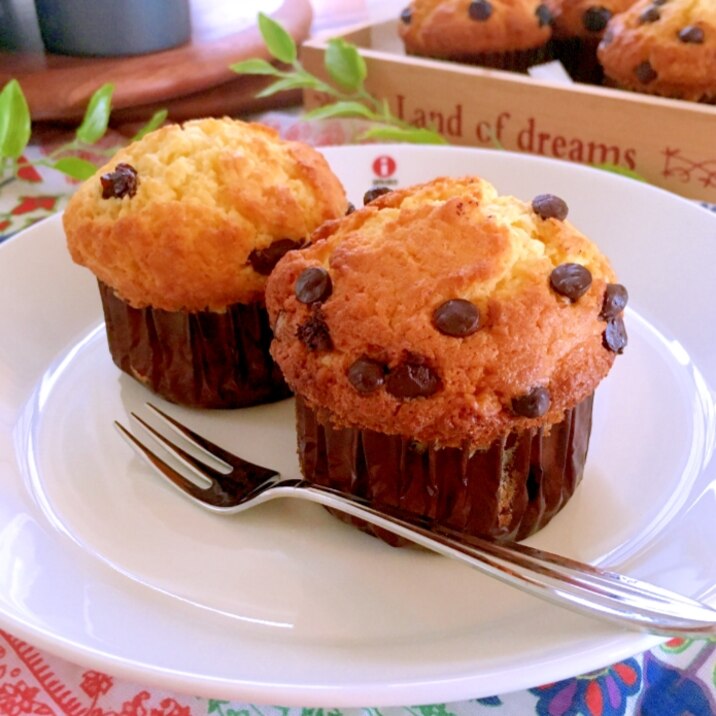 チョコチップマフィン ラムレーズンのマフィン レシピ 作り方 By ココ福 楽天レシピ